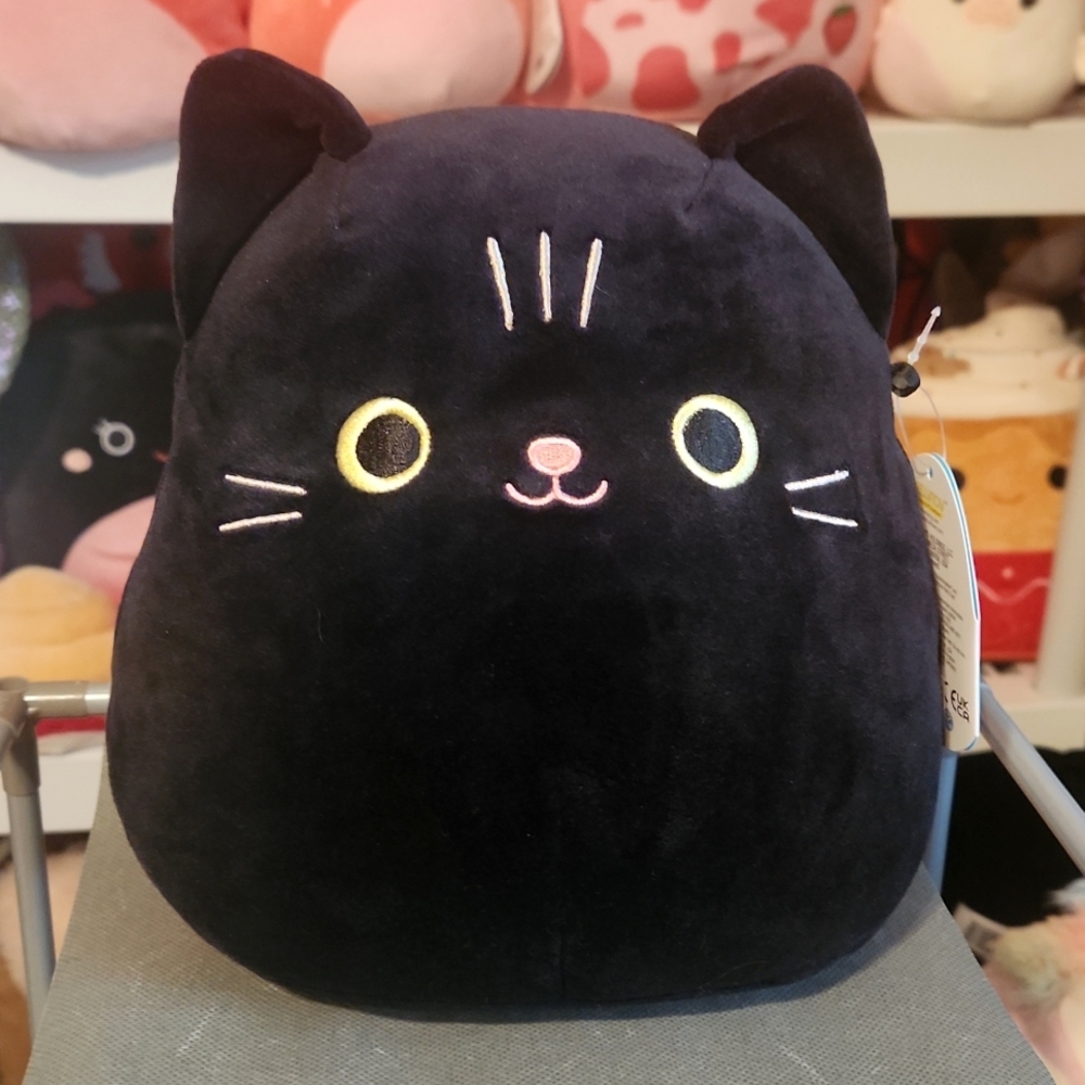 Squishmallow HTF Jamal Black Cat 8”